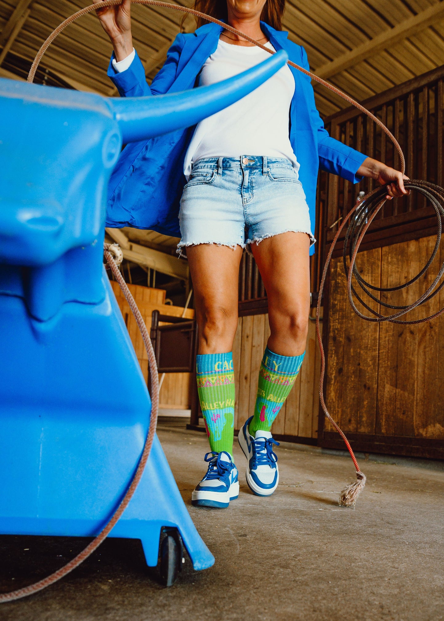 Cactus Alley - Southwest Green Performance Socks