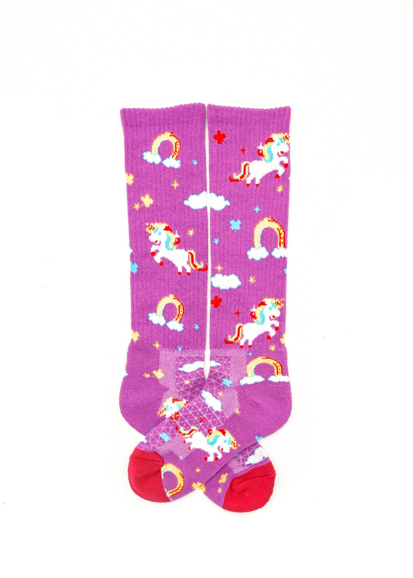 Lucky Unicorns Purple Performance Boot Socks