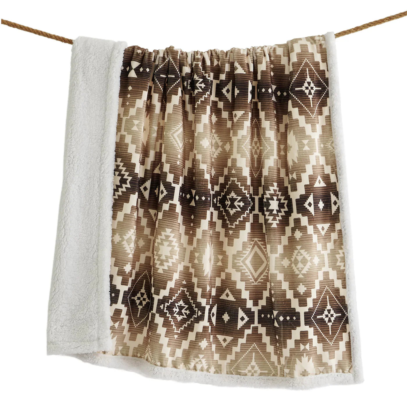 The Chalet Campfire Sherpa Throw Blanket