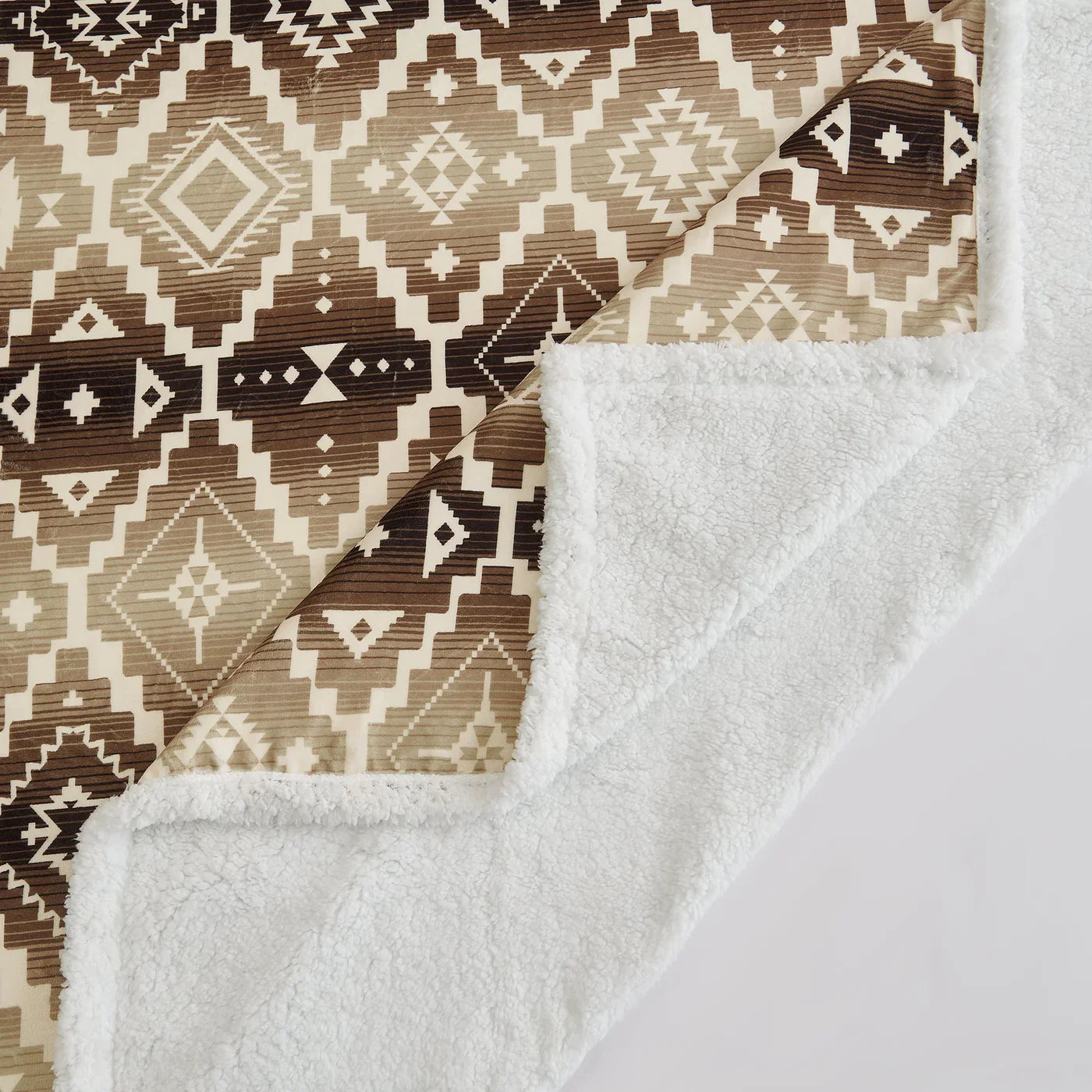 The Chalet Campfire Sherpa Throw Blanket