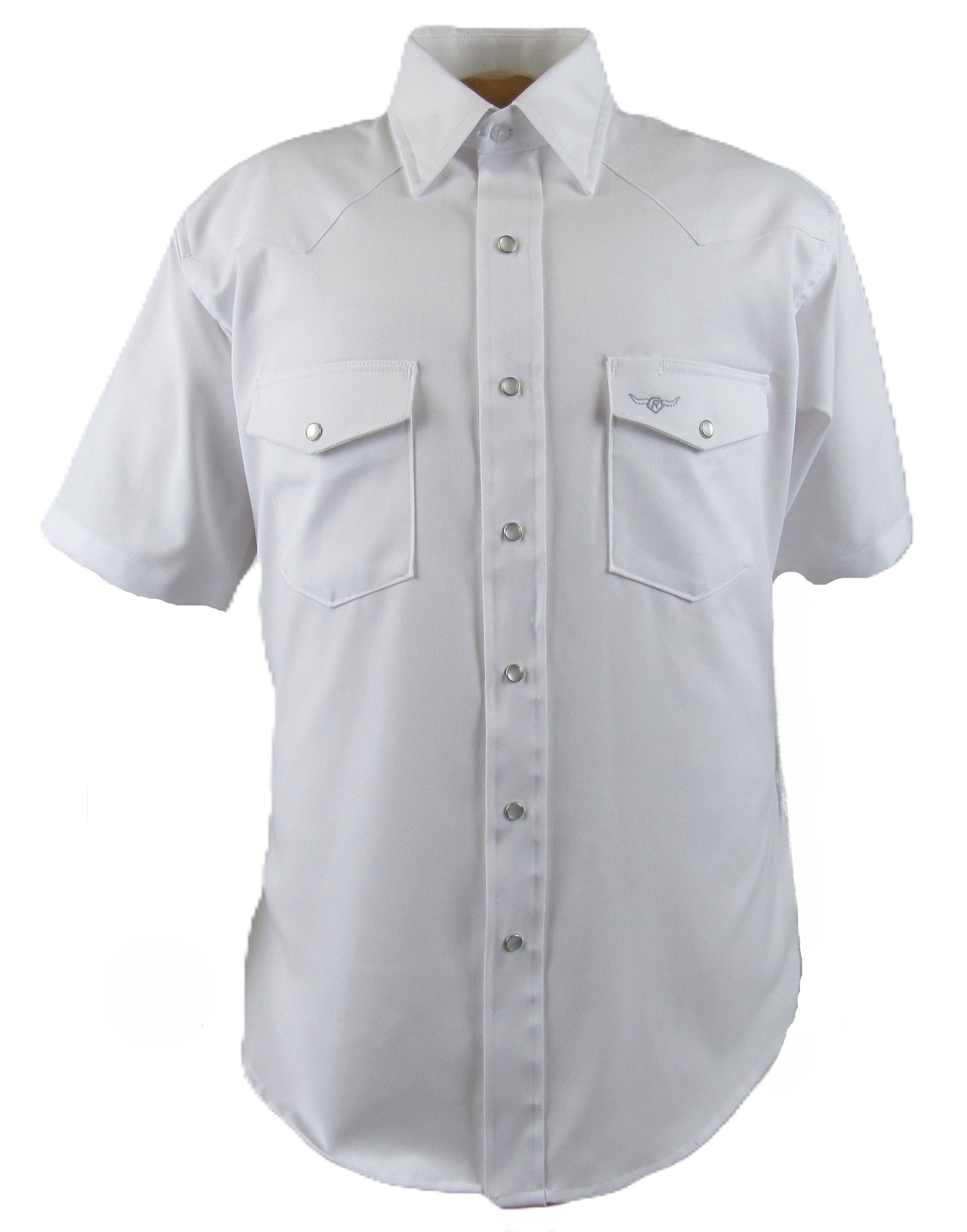 Flying R Ranchwear - Western Classic Solids - White Twill - Short Sleeve - Classic Fit