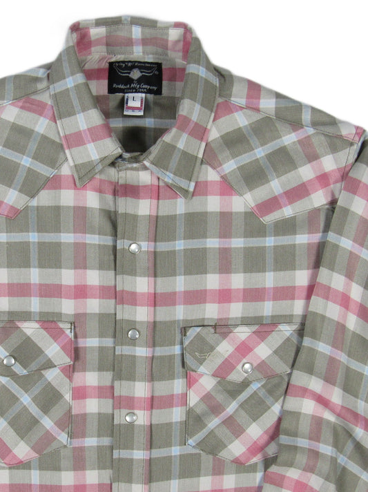 Flying R Ranchwear - Primo Plaids - Olive/Salmon - Long Sleeve - NEW FIT