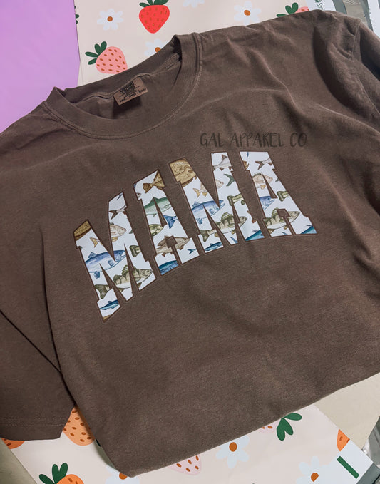 Fishing Mama Graphic Tee | Lake Life Mama Shirt | Matching Mama Tee | Comfort Colors & Tank Top Options | Country Mama Shirt