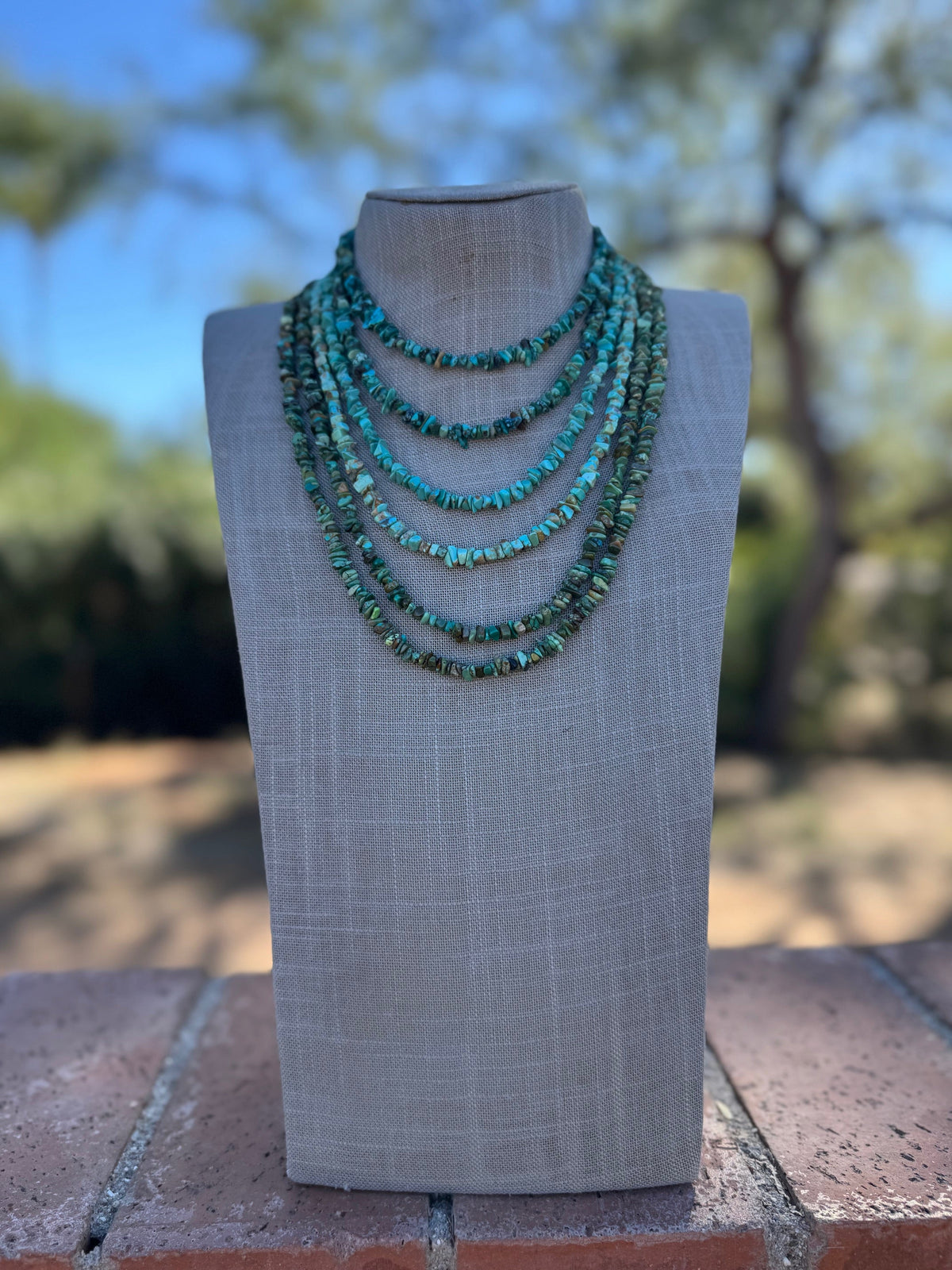 Handcrafted Kingman Turquoise Beaded Necklace