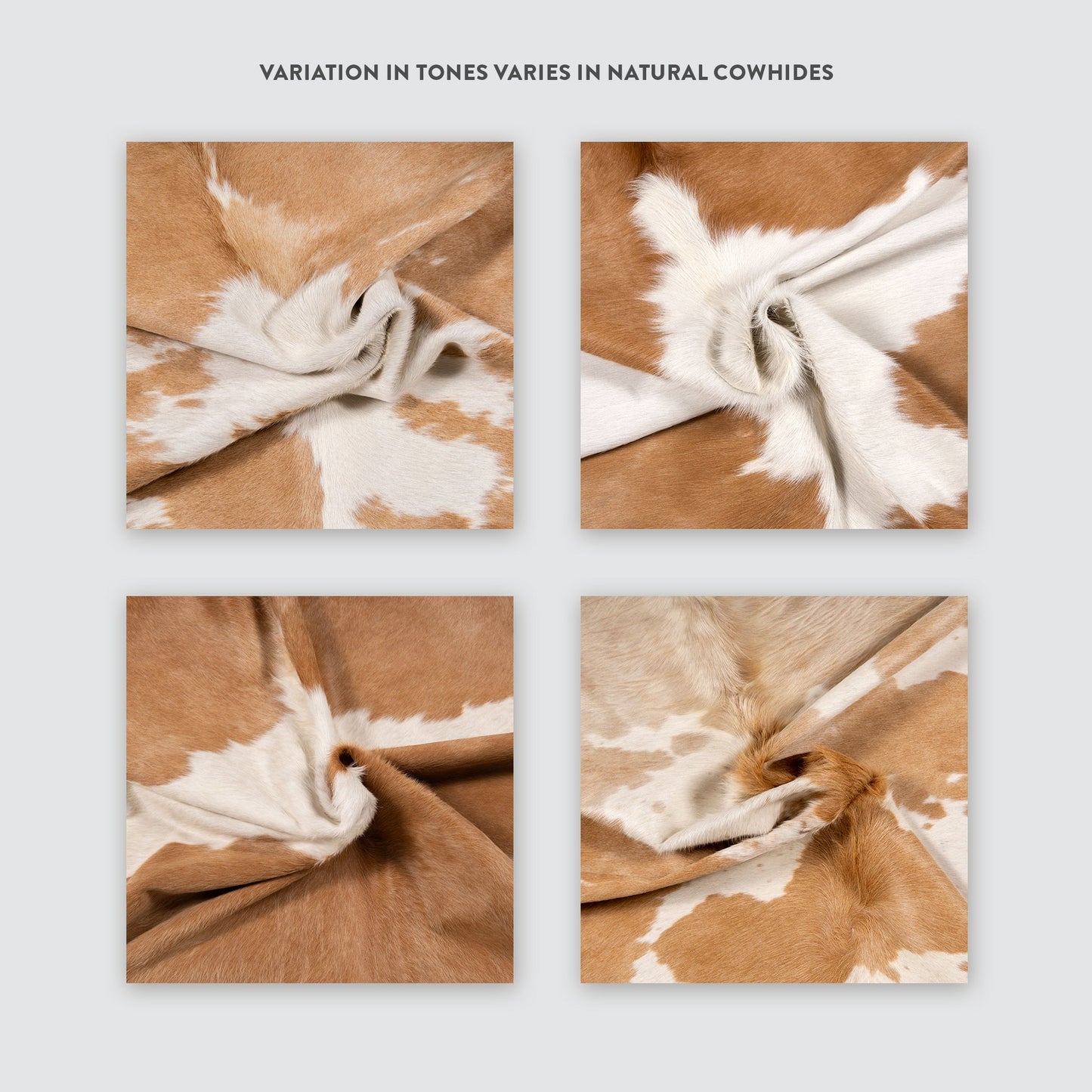 Palomino and White Brazilian Cowhide Rug: LARGE