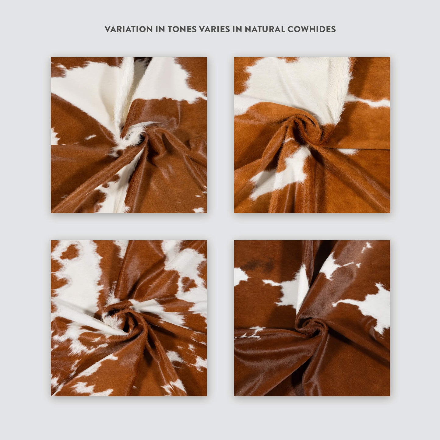 Brown and White Brazilian Cowhide Rug: LARGE