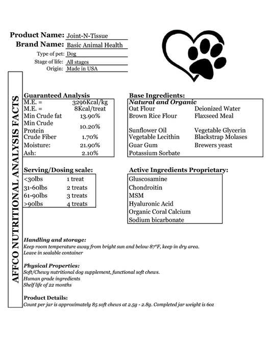Joint-N-Tissue Health for Dogs - 10 oz.