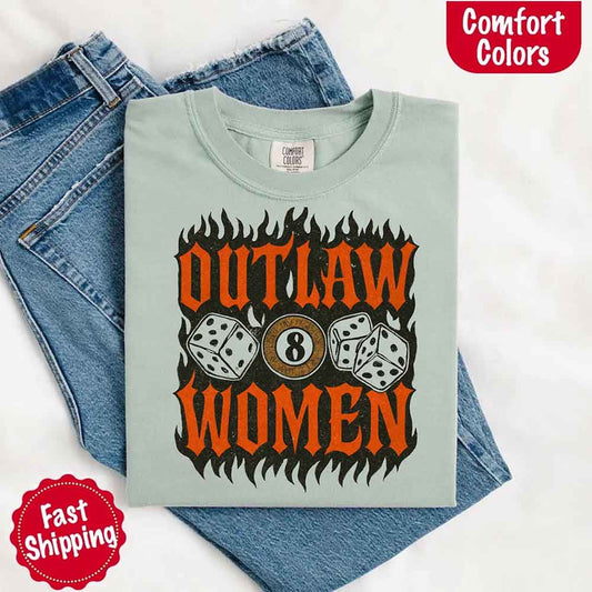 Outlaw Women Flames Shirt – Vintage Western Cowgirl Shirt