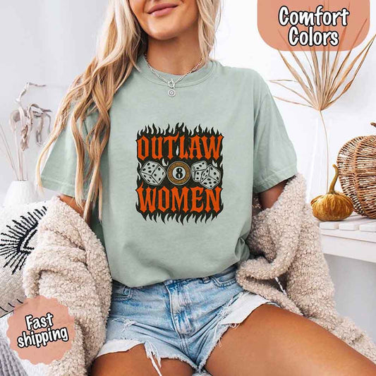 Outlaw Women Flames Shirt – Vintage Western Cowgirl Shirt