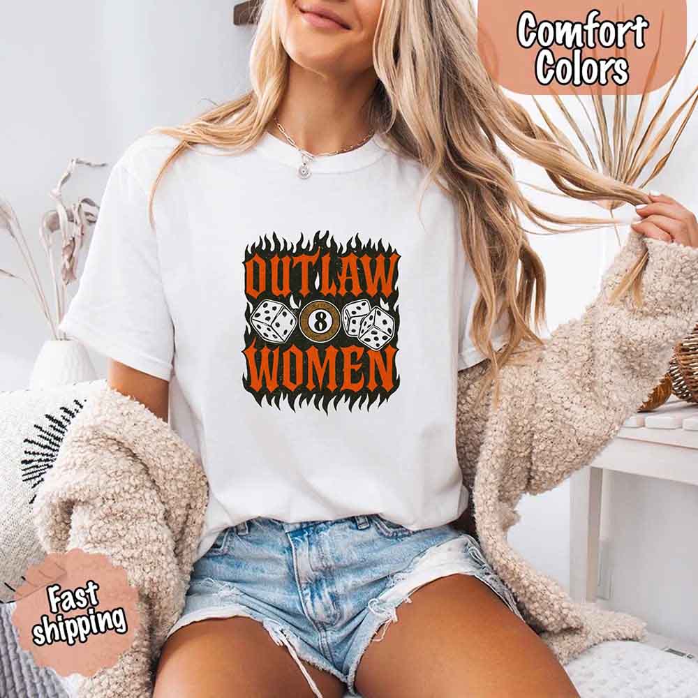 Outlaw Women Flames Shirt – Vintage Western Cowgirl Shirt