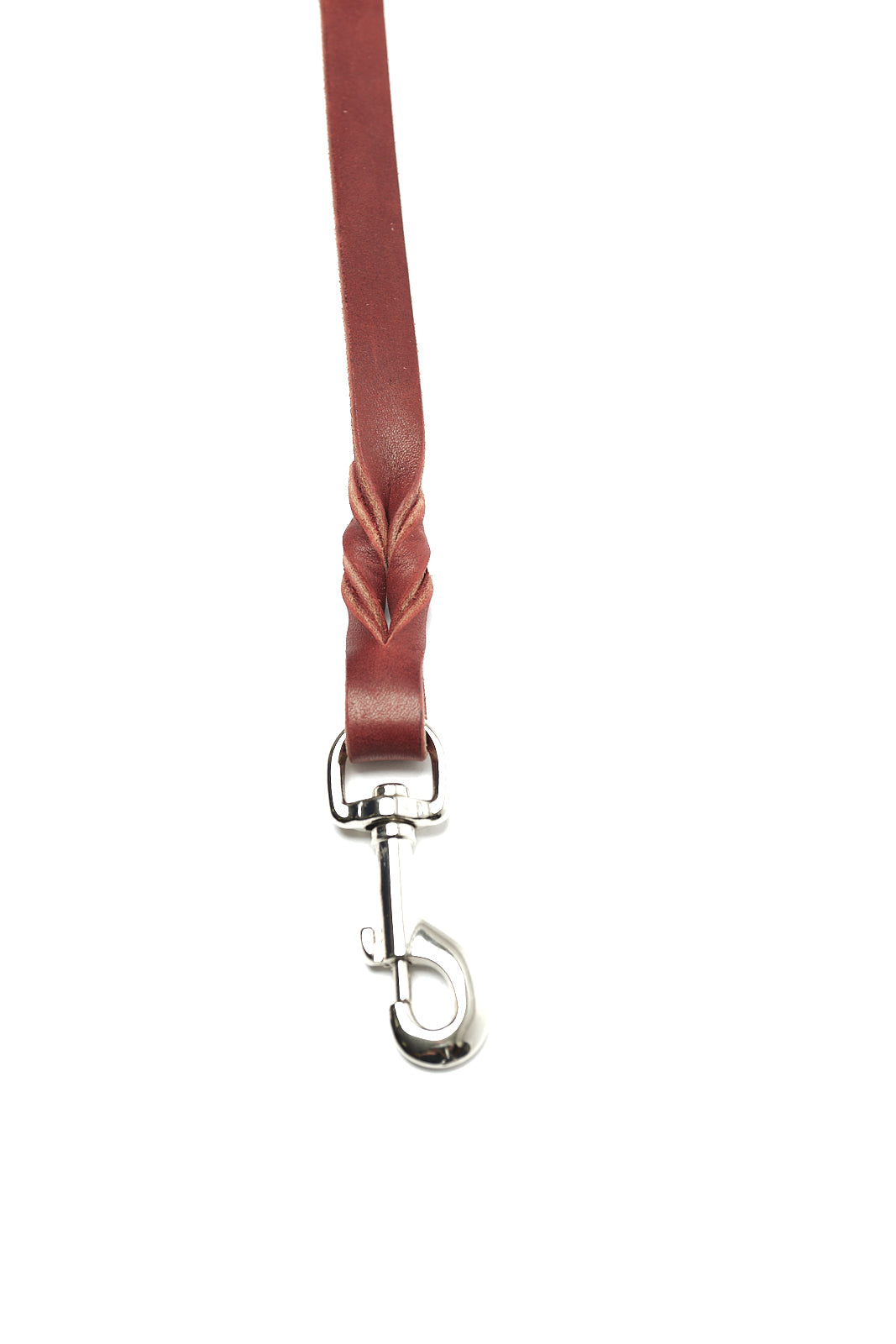 Burgundy Latigo Dog Leash