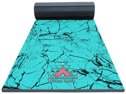 Pre order -Portable Stall Mat Turquoise Stone Design 5x10