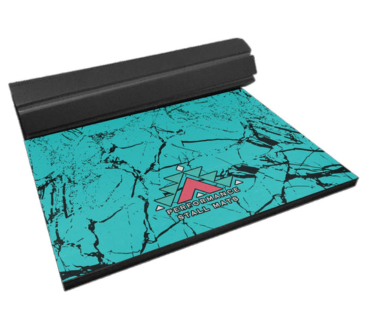Pre order -Portable Stall Mat Turquoise Stone Design 5x10