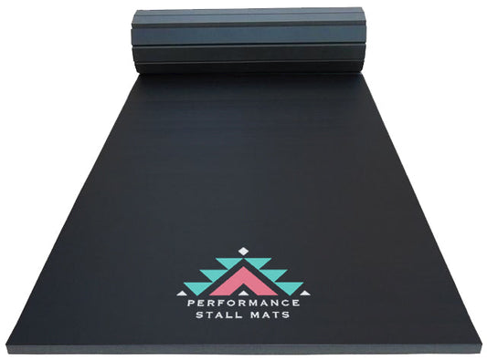 Portable Stall Mat Black 3x9