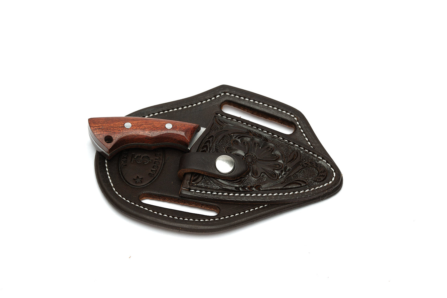 Chocolate Floral Knife Sheath with Knife