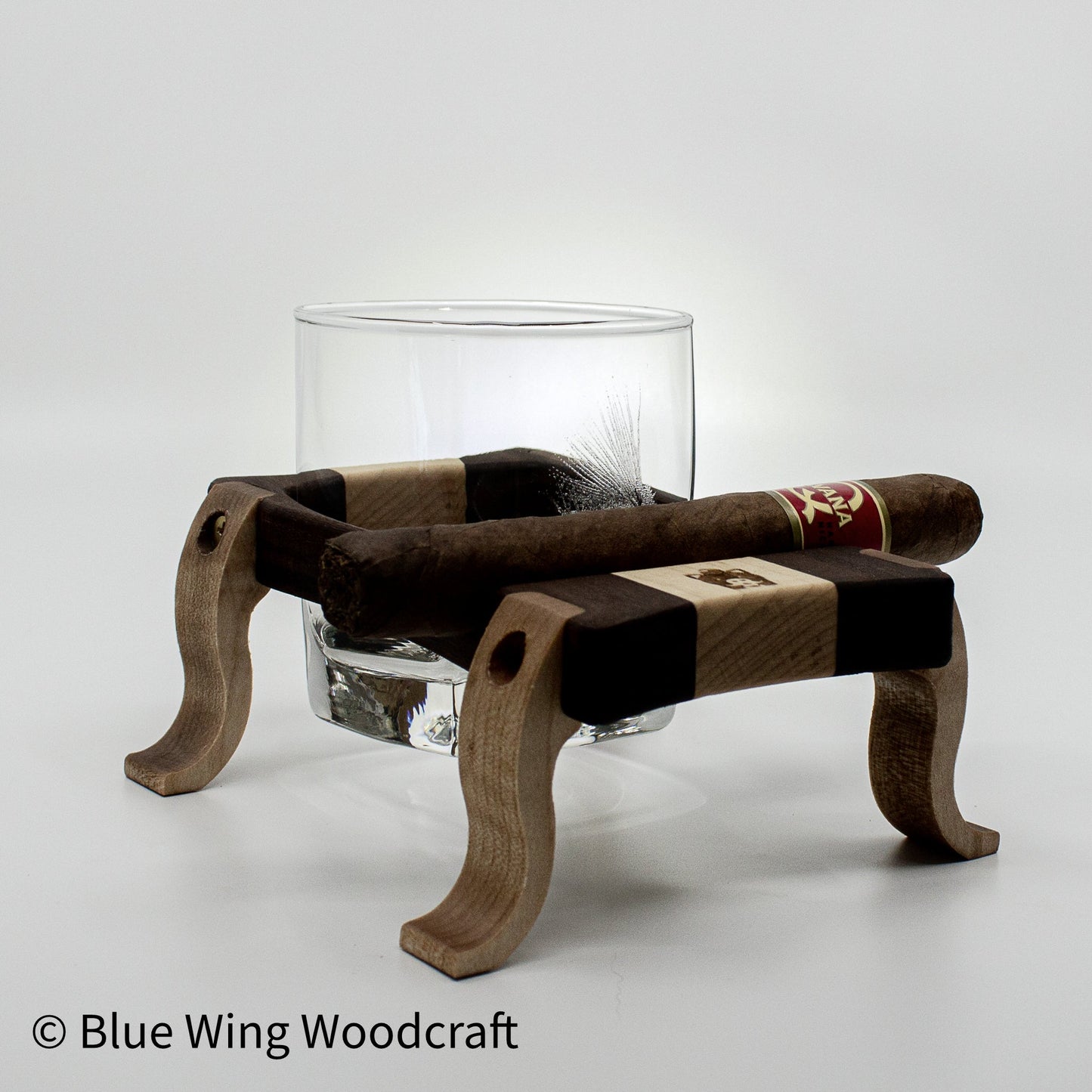 Whiskey Pig® - Square Rocks Flight with Cigar Rest