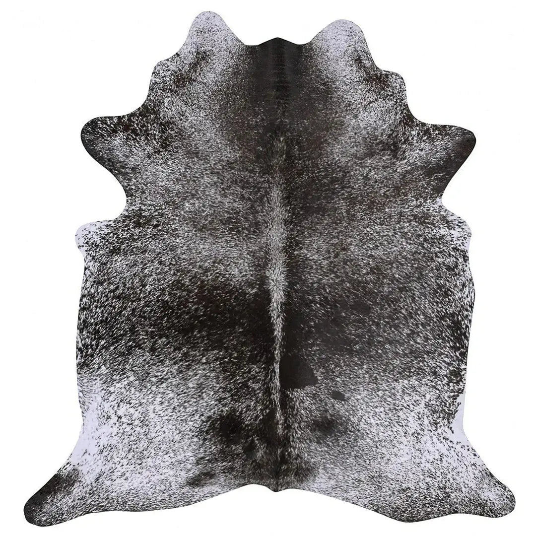 Salt and Pepper Black Brazilian Cowhide Rug: XXL