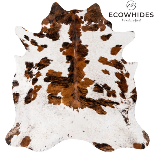 White Tricolor Cowhide Rug