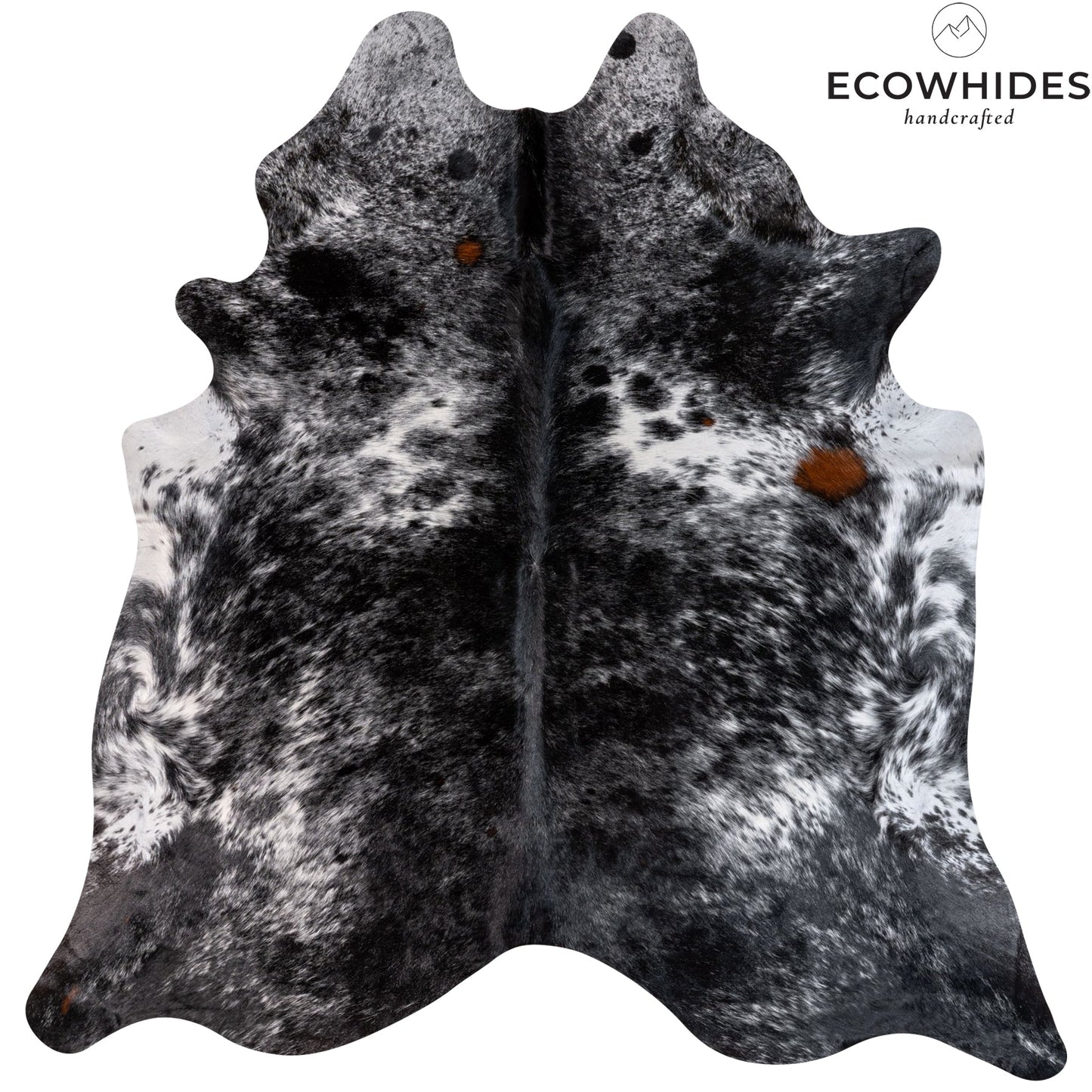 Black Salt and Pepper Cowhide Rug
