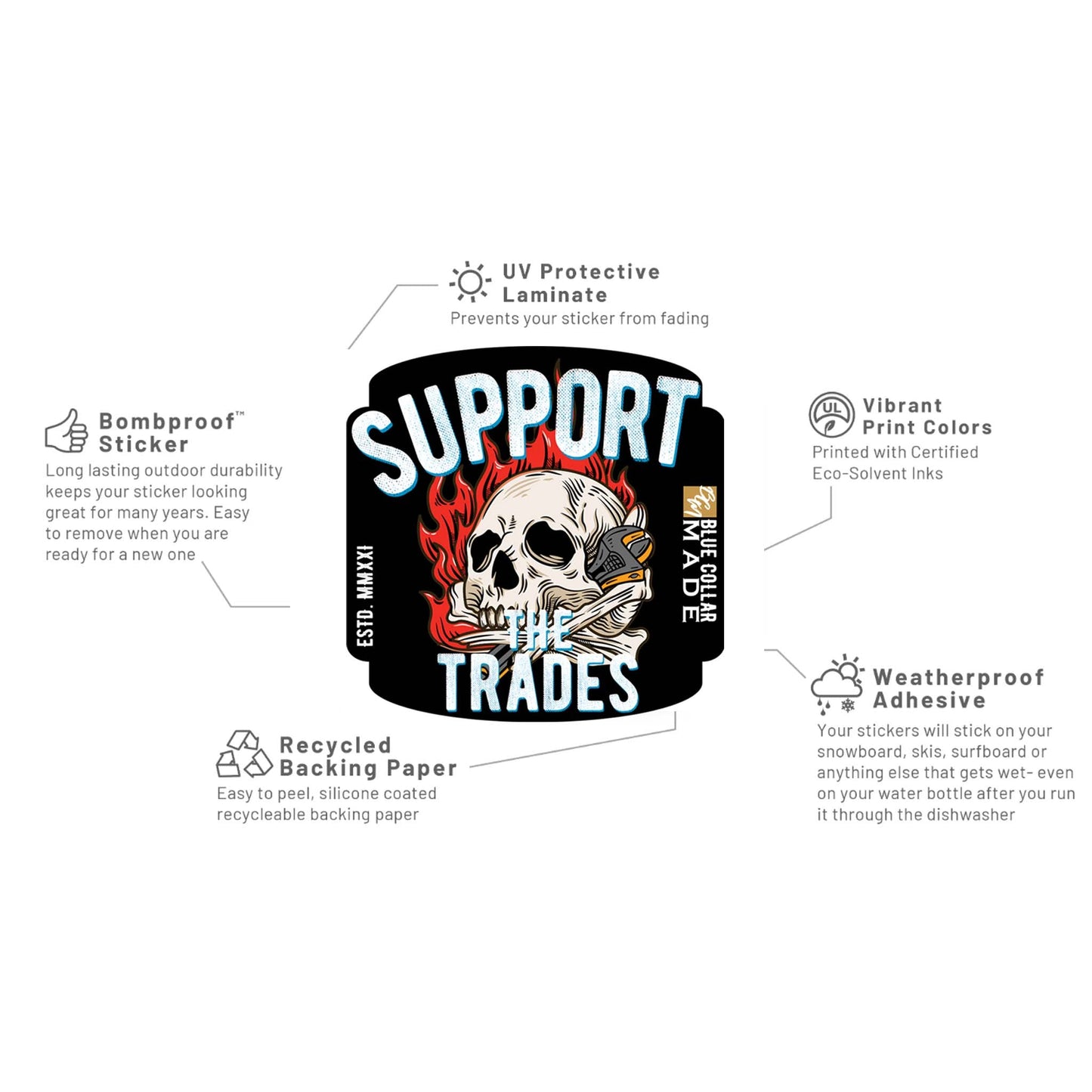 Tough Hands sticker