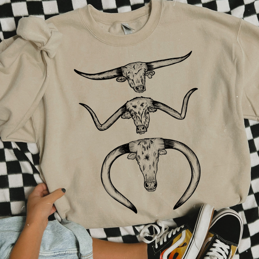 Longhorn Trio Crewneck