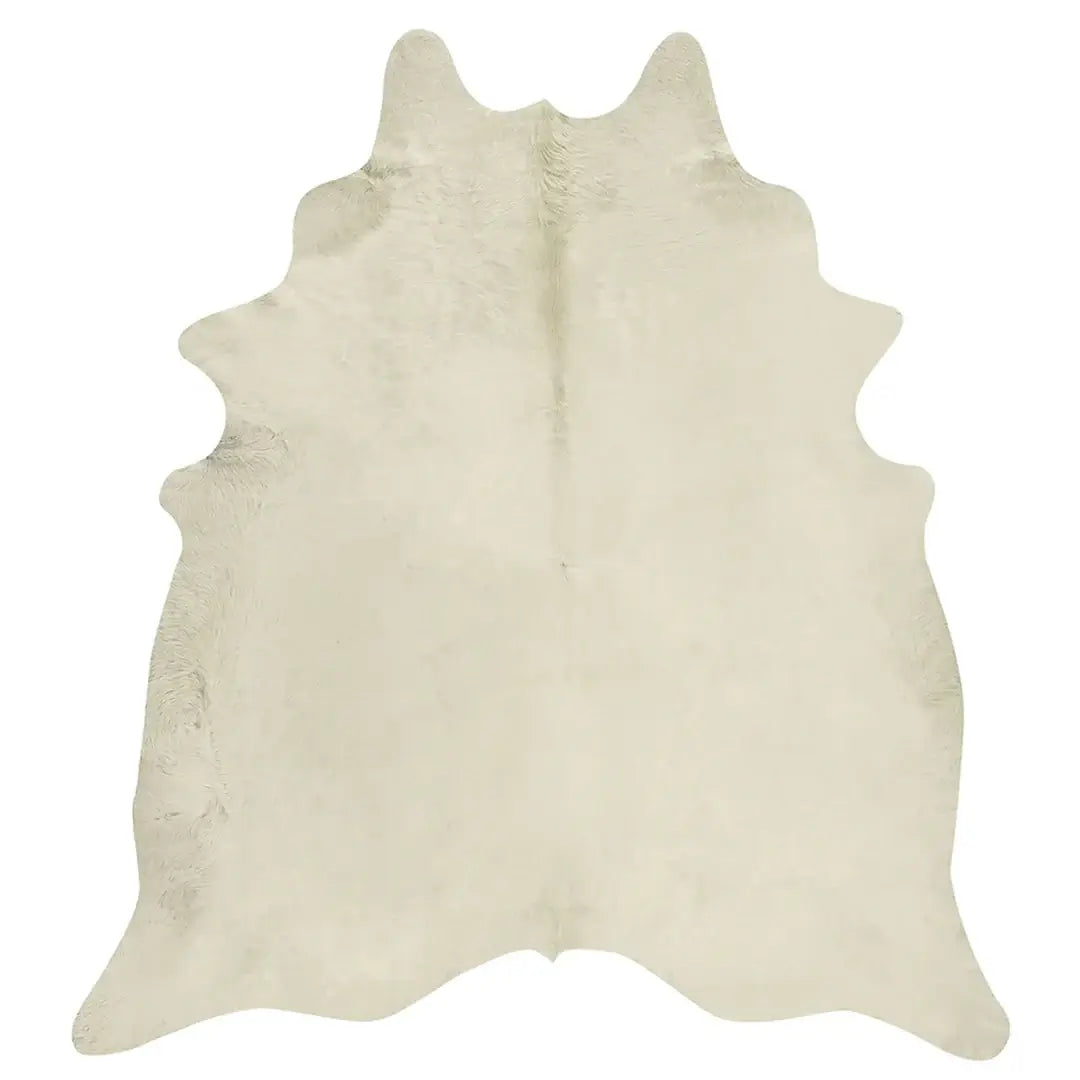 White Brazilian Cowhide Rug: XXL