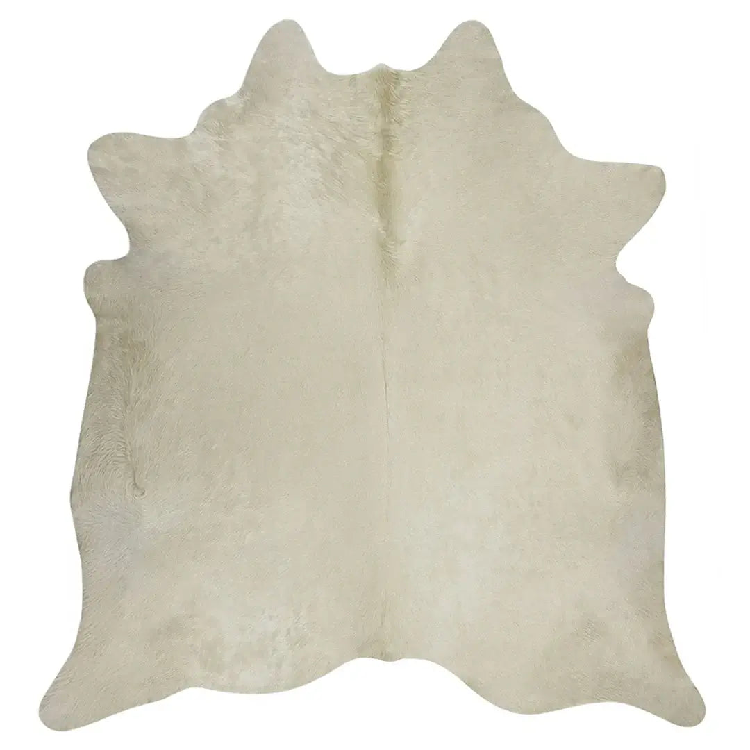 White Brazilian Cowhide Rug: XXL