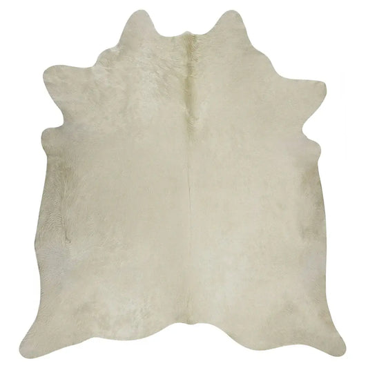 White Brazilian Cowhide Rug: XXL