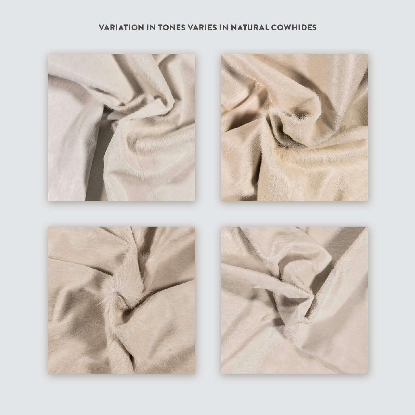 White Brazilian Cowhide Rug: LARGE