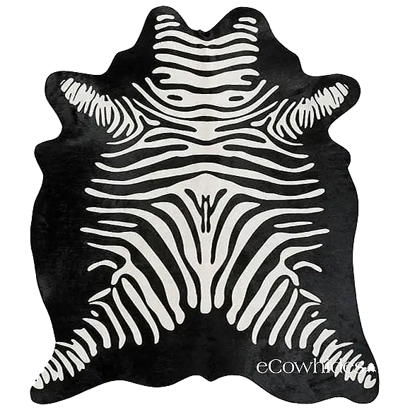 Zebra Reverse Cowhide Rug