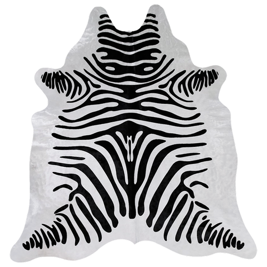 Zebra Cowhide Rug