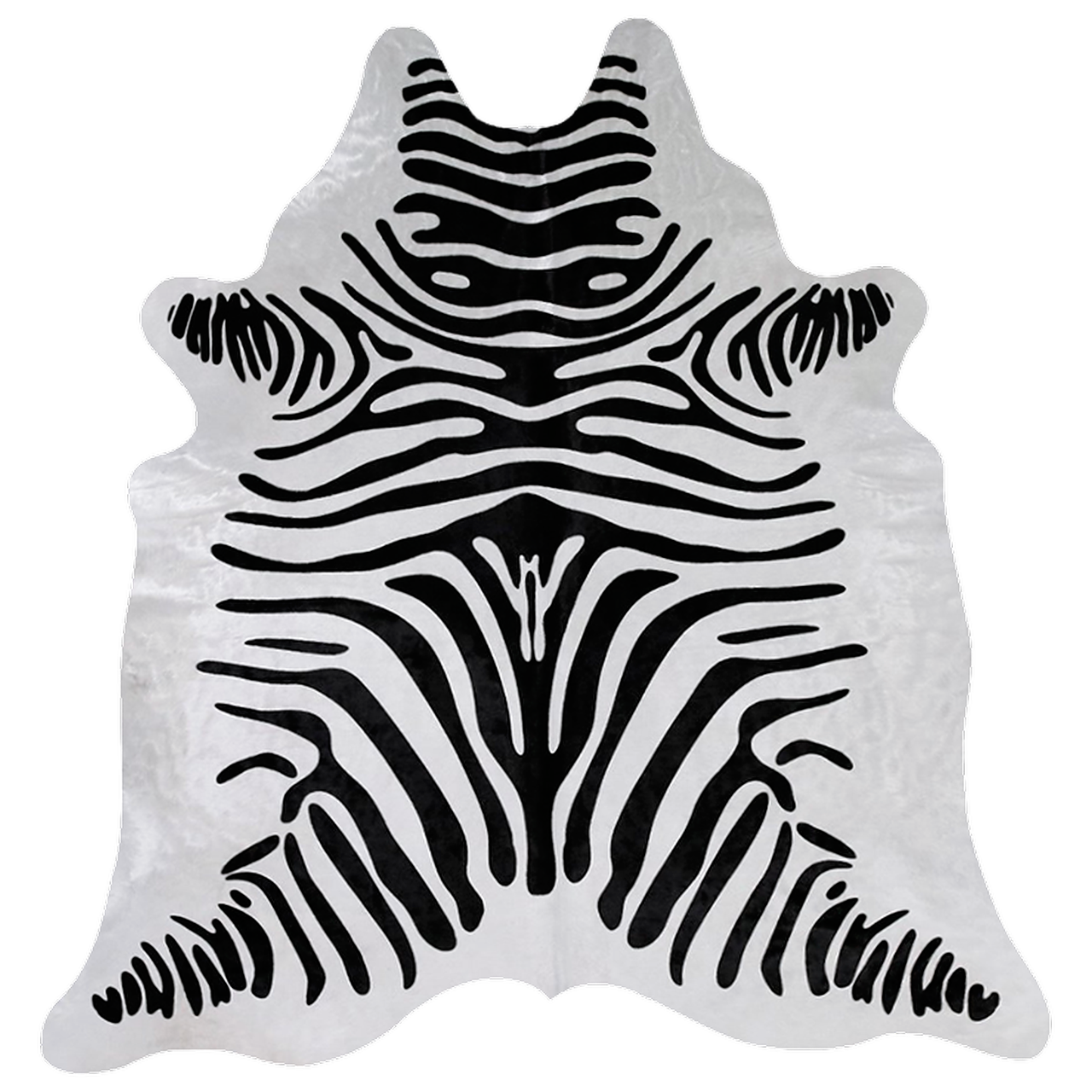 Zebra Cowhide Rug