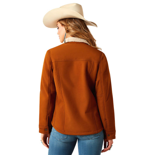 Ariat Womens Berber Back Softshell Jacket – Sherpa-Lined Trucker-Style Warm Layer