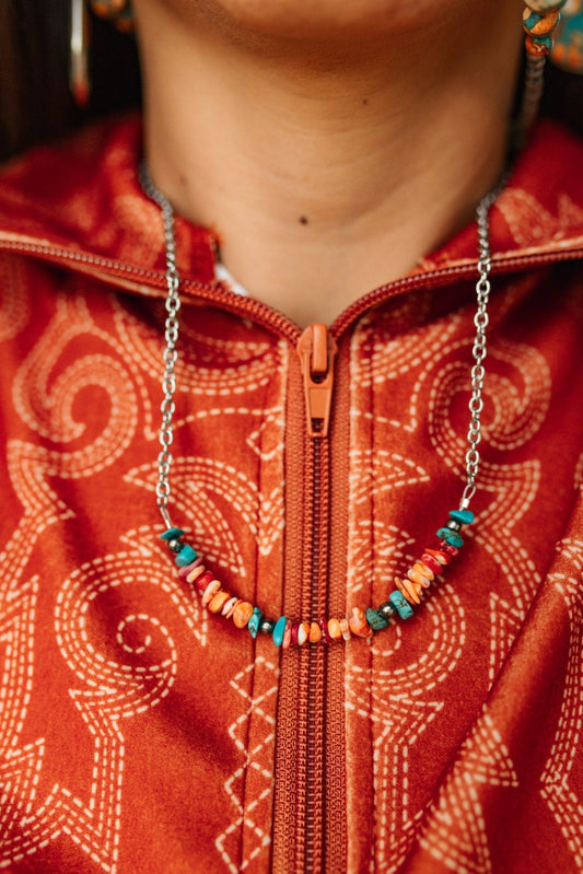 Authentic Spiny Oyster Chip Bead Necklace