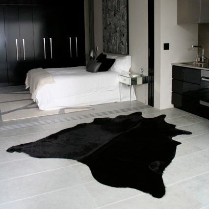 Black Dyed Cowhide Rug
