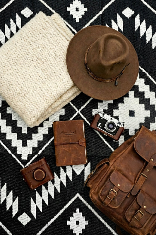 Black + Ivory - 9ft x 12ft - RANCH RUGS  -THE DAVIS -