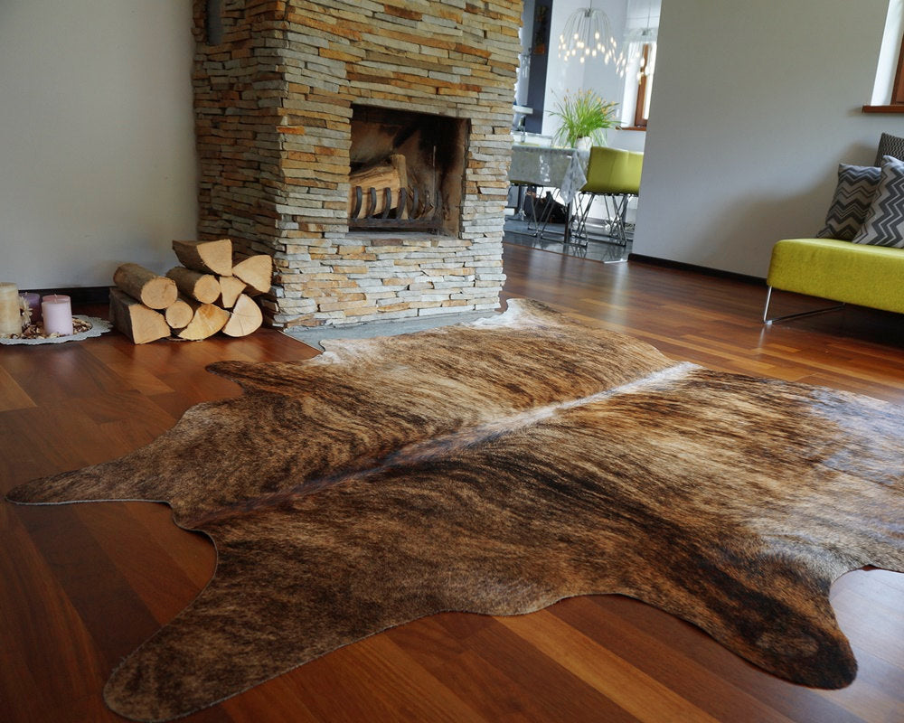 Brindle Brazilian Cowhide Rug: XL