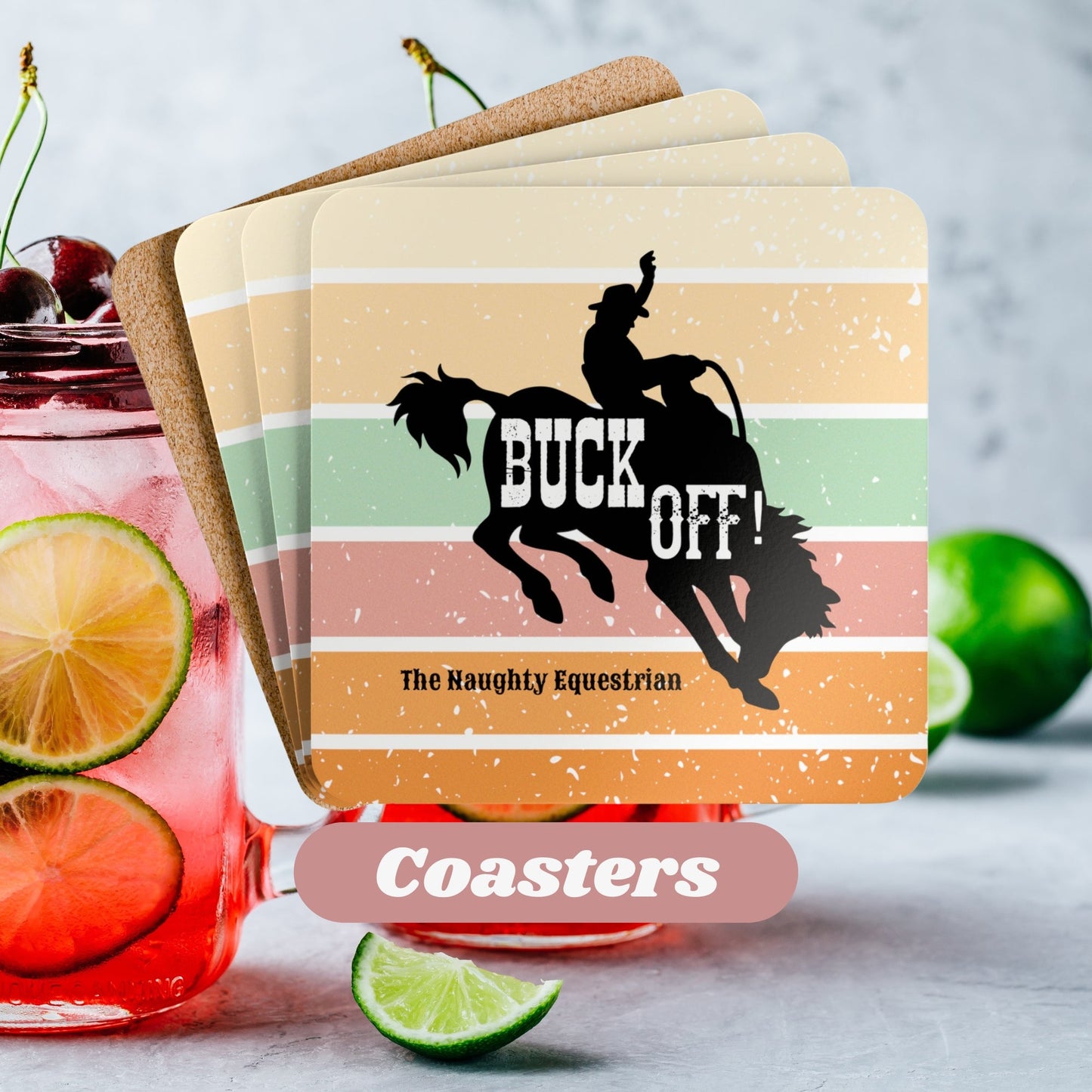 Sundown Buck Off Rodeo Coaster Set