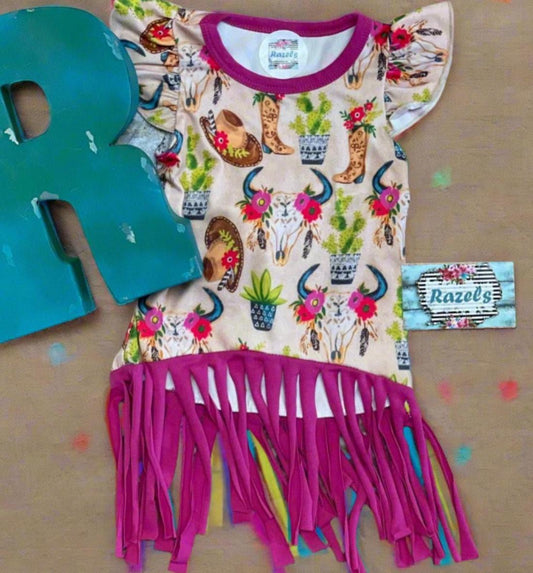 Cowgirl Fringe Dress, Girls Tunic Dress