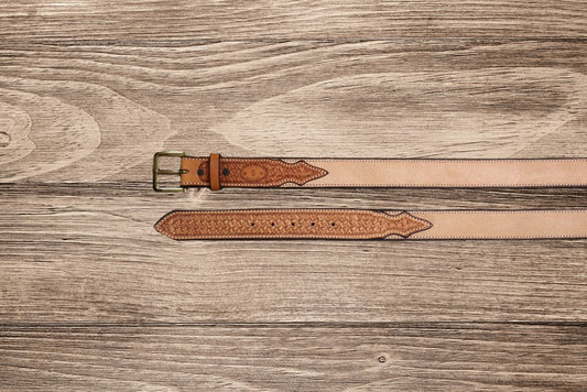 Saddle Tan Combo Belt 48 / Saddle Tan Stamped Combo