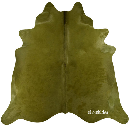 Green Dyed Cowhide Rug