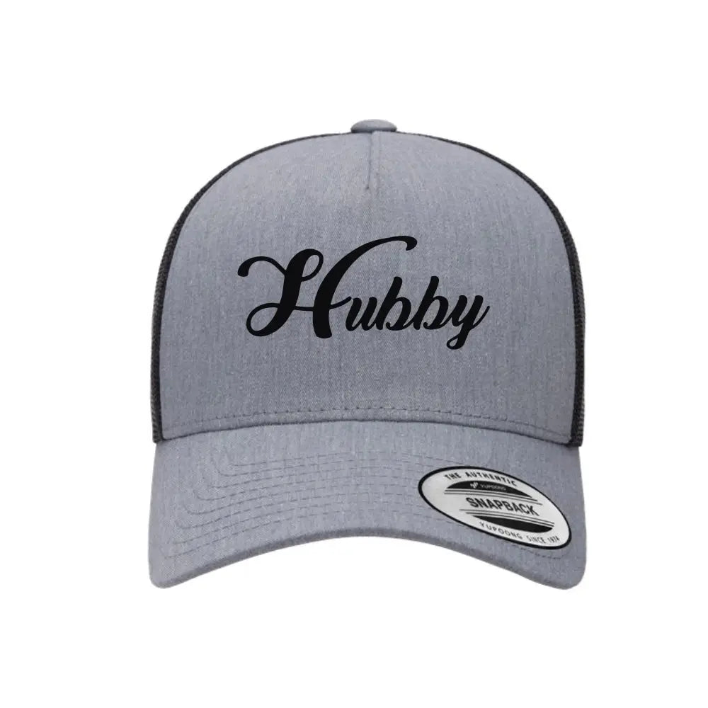 Embroidered Hubby Trucker Hat – Classic Mesh Cap for Wedding or Anniversary