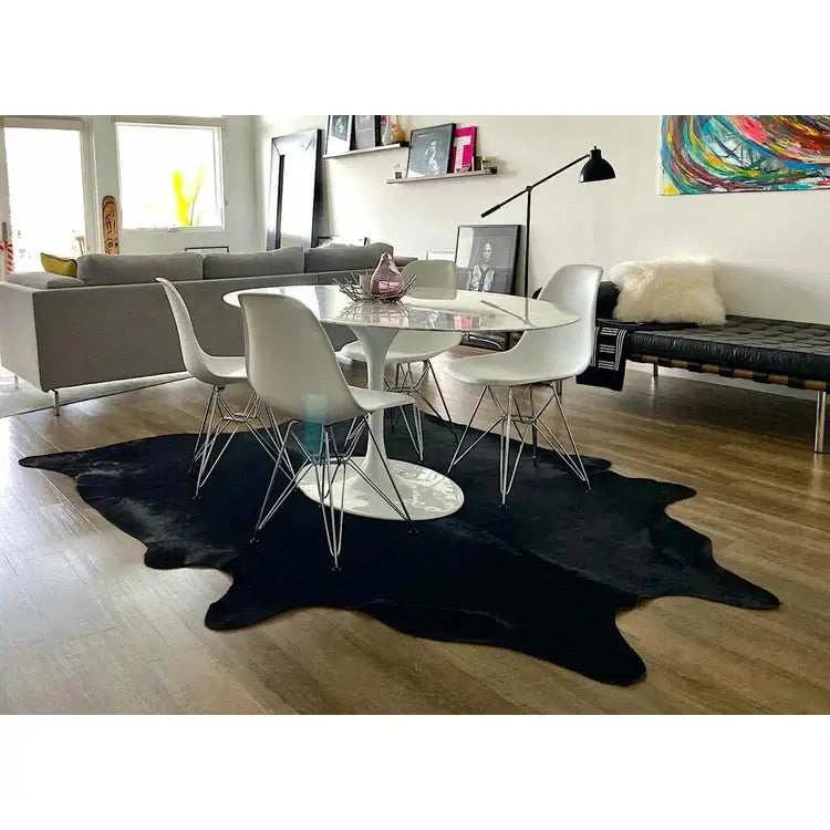 Black Brazilian Cowhide Rug: XXL