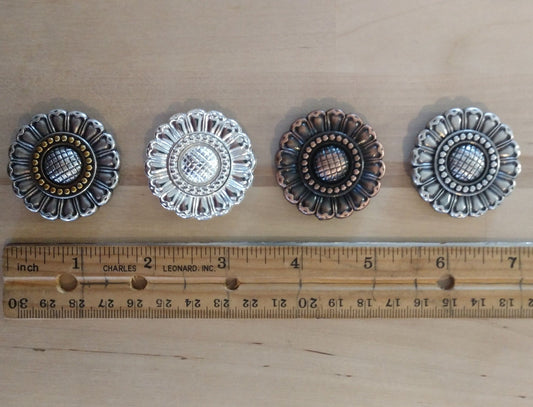 Concho Scarf Slide Sunflower Flower Wild Rag Scarf Slide by double b wild rags