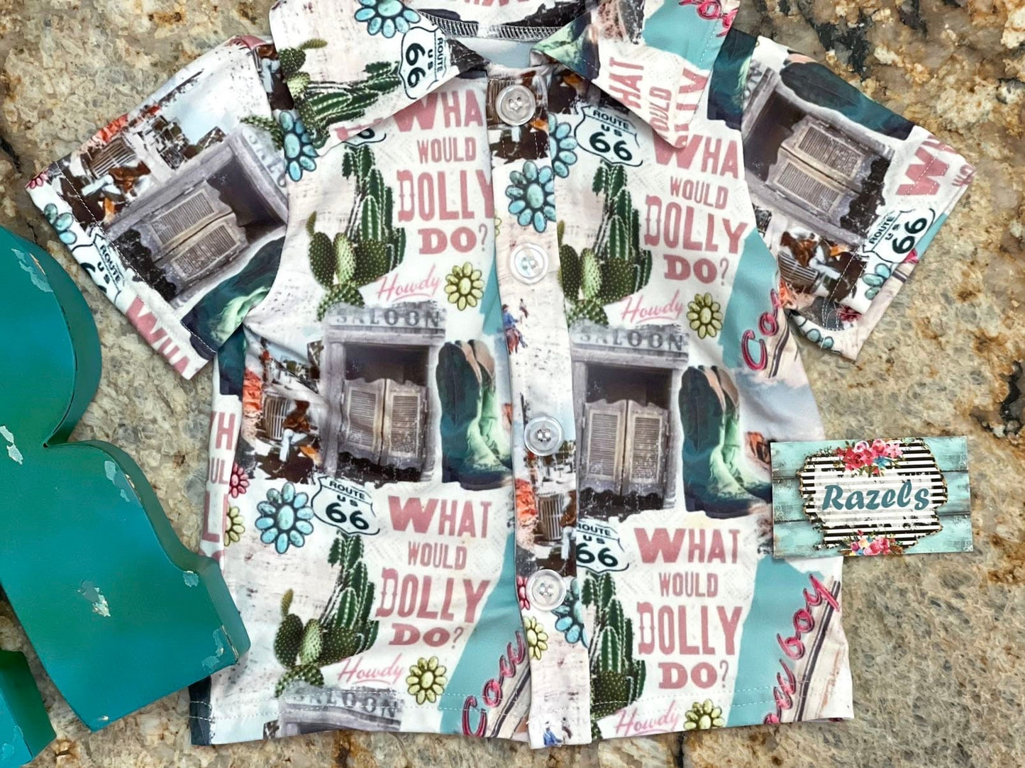 Girls' Western Fringe Bodysuit: What Would Dolly Do Cowgirl Shirt