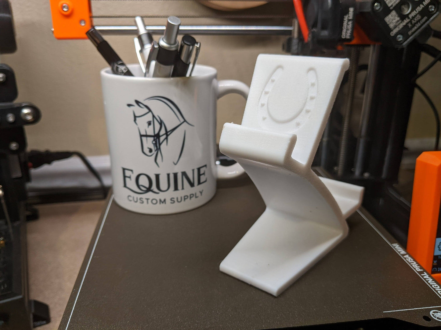 Phone and Tablet Stand with Horseshoe Design | Three Angles