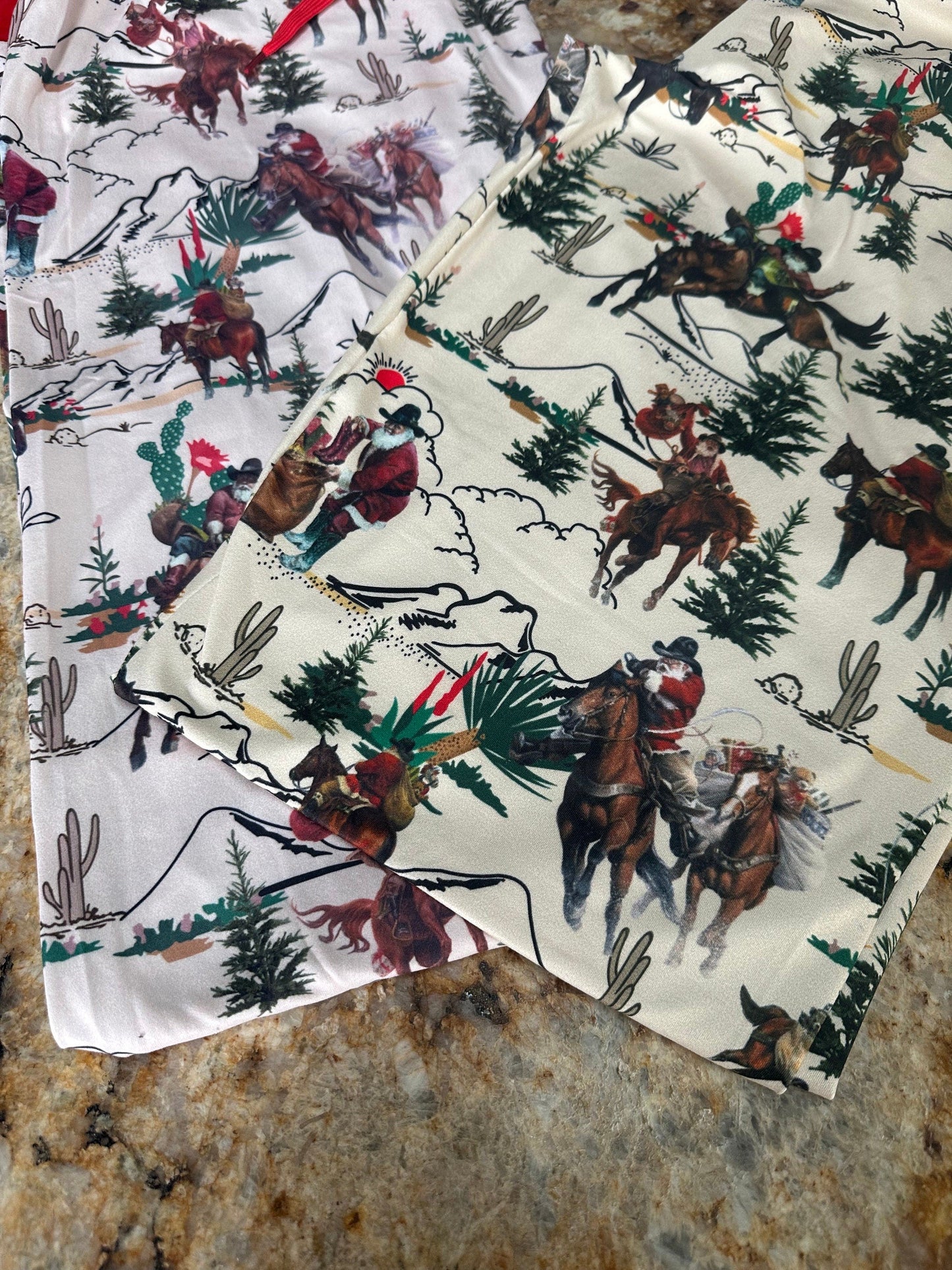 Cowboy Santa Christmas Pajamas: Western Family Matching Sleepwear