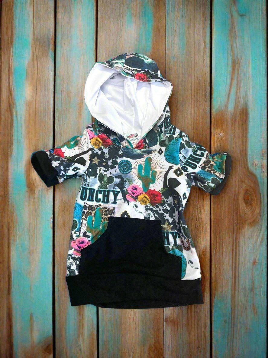 Punchy Cowgirl Set | Girls Western Hoodie & Joggers | Retro Rodeo Outfit