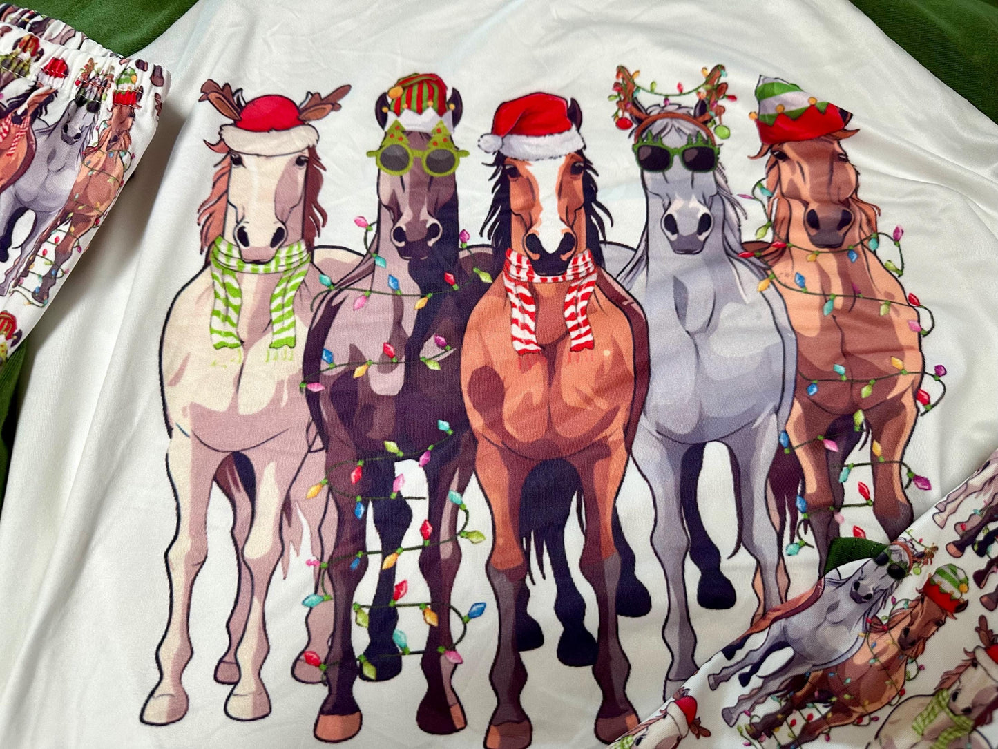 Christmas Horse Pajamas – Matching Family Holiday PJs | Festive Horse Lover Sleepwear