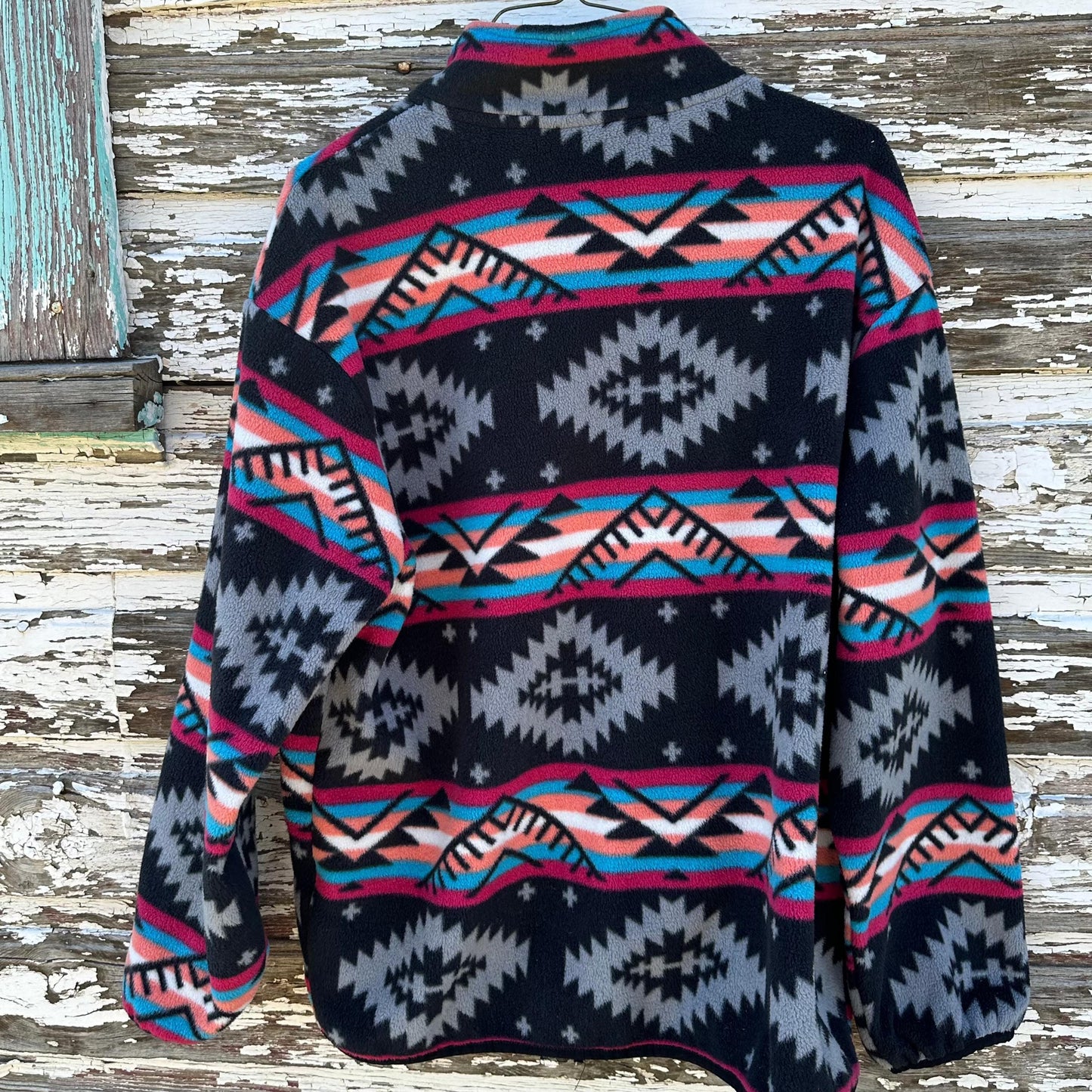 Aztec Fleece Zip-Up Jacket: Western Boho Outerwear